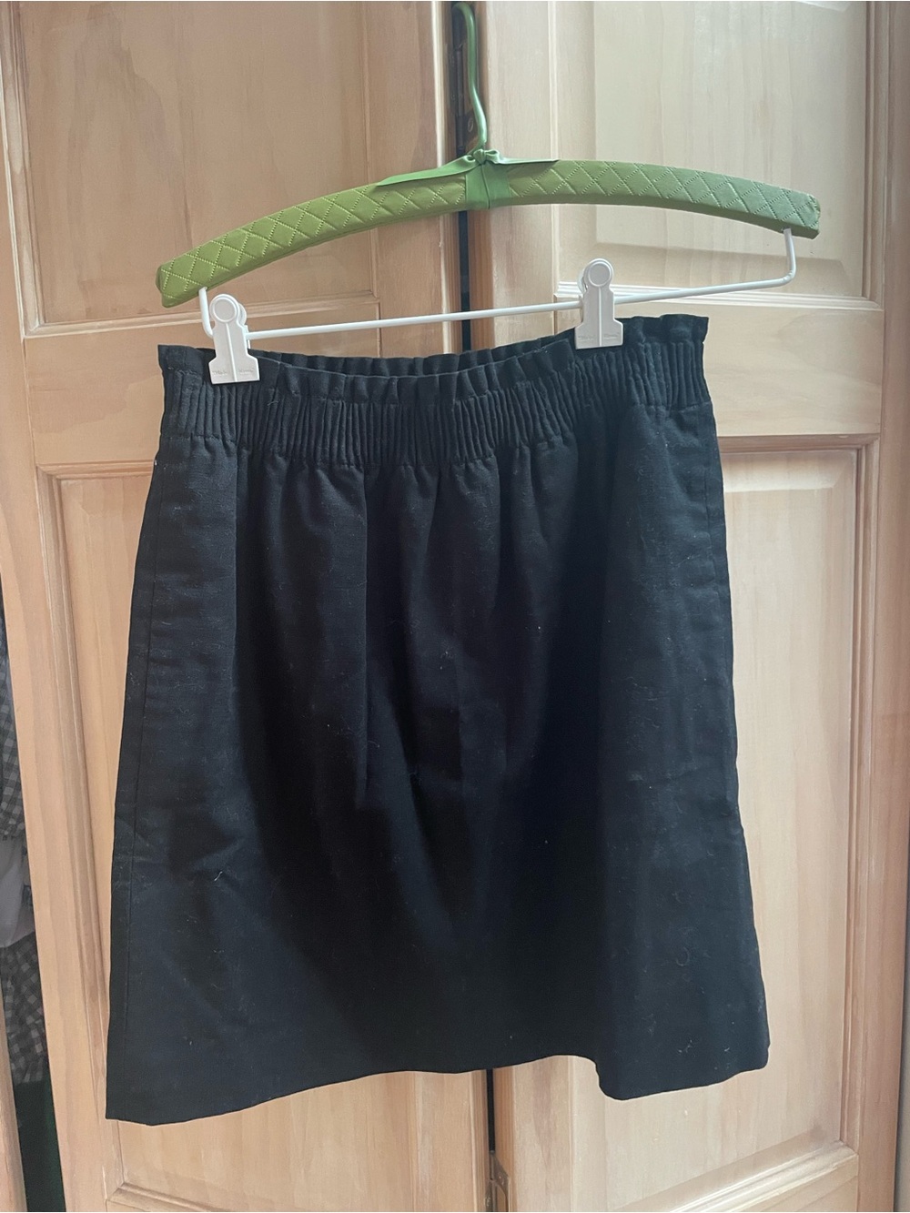 J. Crew Black A-Line Elastic-Waist Skirt